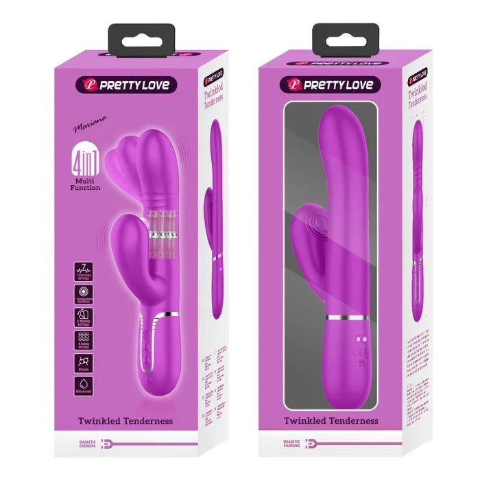 Pretty Love Mariana rabbit vibrator with dual stimulation in pink