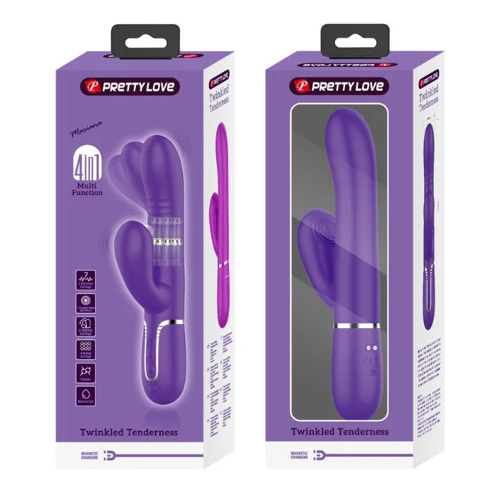 Pretty Love Mariana purple rabbit vibrator with dual stimulation and nodding shaft