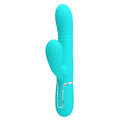 Pretty Love Mariana aqua rabbit vibrator with turquoise silicone and dual stimulation