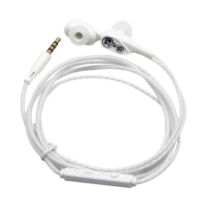 Pretty Love Marlon masturbator with white in-ear headphones and braided cable