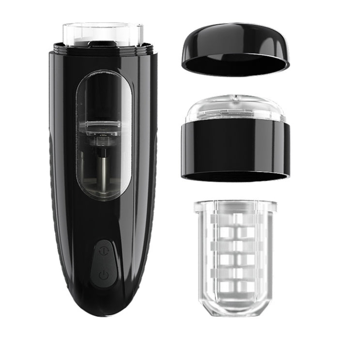 Pretty Love Marlon black sleek masturbator with clear insert
