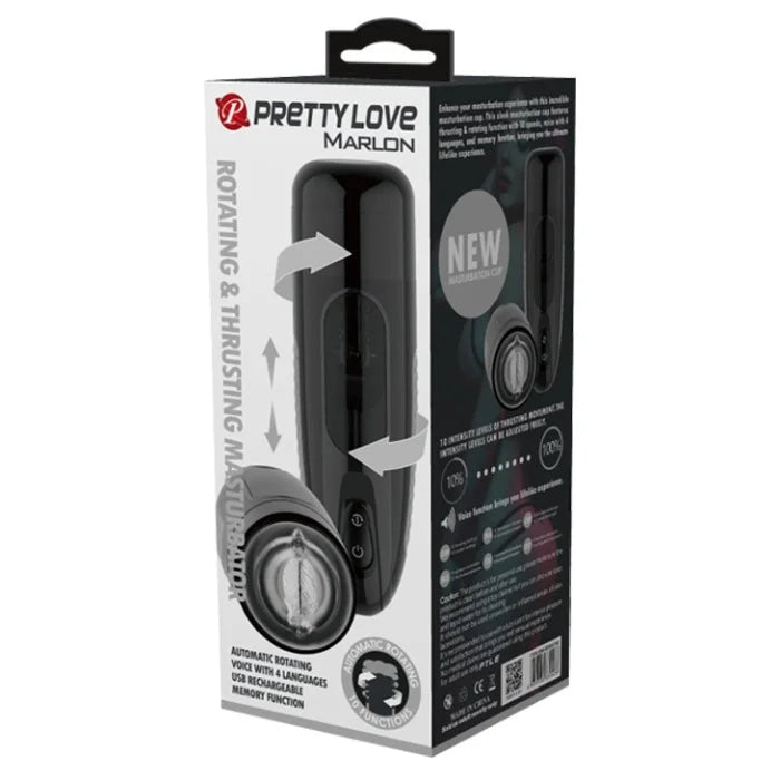 Pretty Love Marlon rotating thrusting masturbator in sexy voice packaging