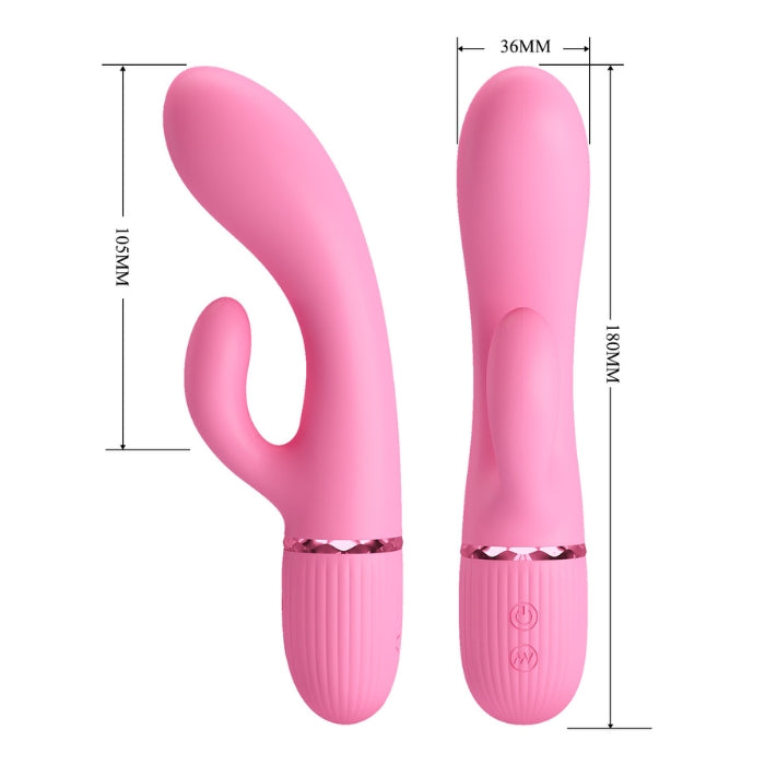Pretty Love Marski rabbit vibrator in baby rose velvet silicone