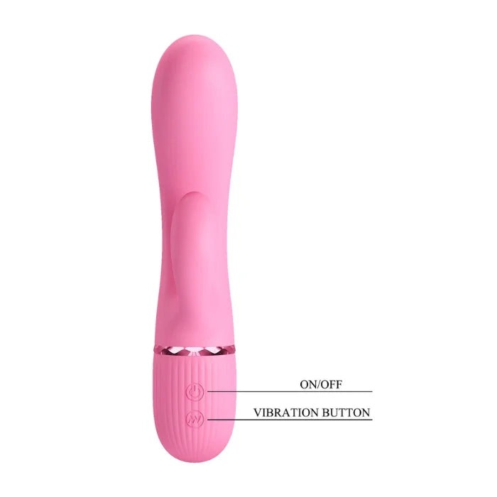 Pretty Love Marski rabbit vibrator in velvet silicone, baby rose