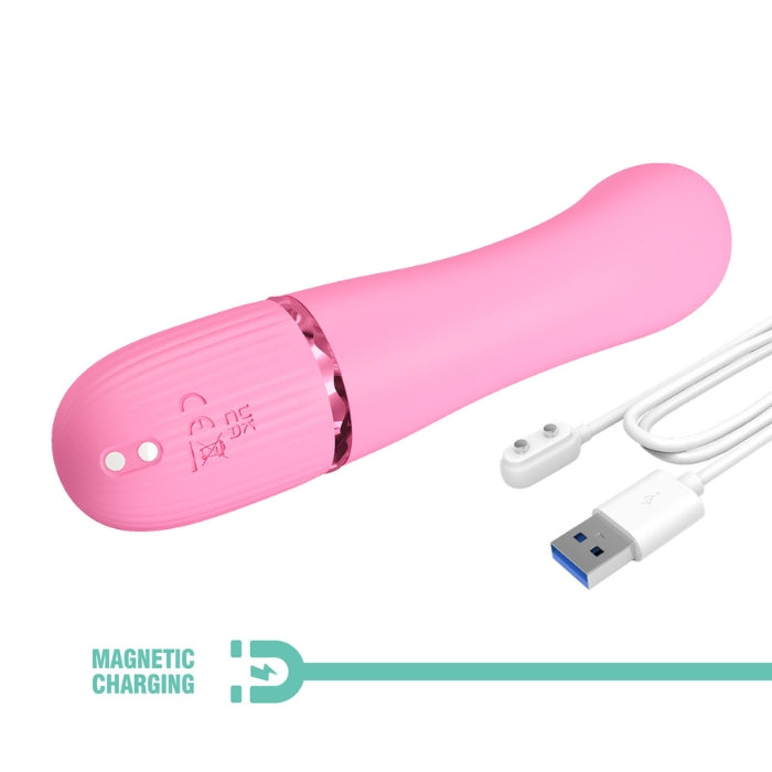 Pretty Love Marski rabbit vibrator in velvet silicone, baby rose