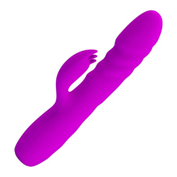Pretty Love Melanie pink thrusting rabbit vibrator with purple silicone