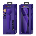 Pretty Love Meredith purple super soft silicone vibrator in retail packaging