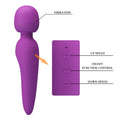 Pretty Love Meredith purple silicone wand massager with remote
