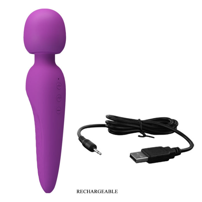 Pretty Love Meredith purple silicone rechargeable wand massager
