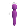 Pretty Love Meredith purple silicone wand massager with 3 buttons