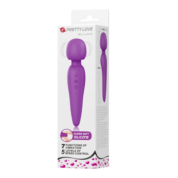 Pretty Love Meredith Wand Massager in purple with 7 vibrations
