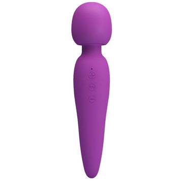 Pretty Love Meredith purple silicone wand vibrator with buttons