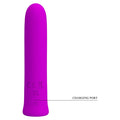 This mini vibrator is in a beautiful design and has a pronounced, stimulating concentric circles pattern – it also fits discreetly inside any handbag. The 12 vibration modes provide a lot of variety during intimate fun. The vibration modes can also be easily controlled at the push of a button. The vibrator remembers the last vibration mode with it's clever memory function. USB rechargeable.