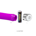 This vibrator delivers incredibly pleasurable stimulation by combining ultra-intense vibrations with a cleverly shaped design. Made from elite silicone with a polished plastic base, this vibrator is smooth, sophisticated, and features12 powerful vibrating patterns. Takes 1 AA battery (not included).