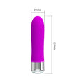 This vibrator delivers incredibly pleasurable stimulation by combining ultra-intense vibrations with a cleverly shaped design. Made from elite silicone with a polished plastic base, this vibrator is smooth, sophisticated, and features12 powerful vibrating patterns. Takes 1 AA battery (not included).