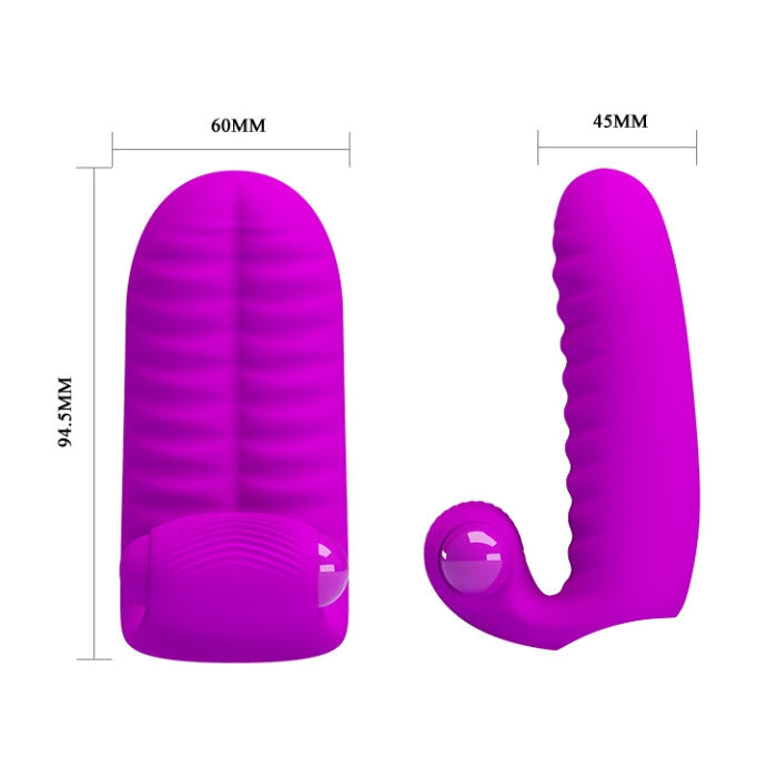 A two-finger vibrator with stretchy loops for an exciting addition to foreplay. Slip one on each digit and enjoy delivering toe-curling sensations to yourself or a partner - we think it would be a crime not to. ideal for couples and sex toy beginners.