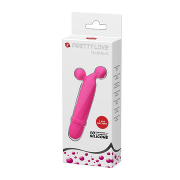 This specially designed vibrator gives you full-featured stimulation that can bring you over the edge with pleasure. This high quality item is tailor-made to deliver the most mind-blowing orgasms you can imagine. This vibrator has 10 different vibration modes and it is waterproof. Takes 1 AAA battery (not included).