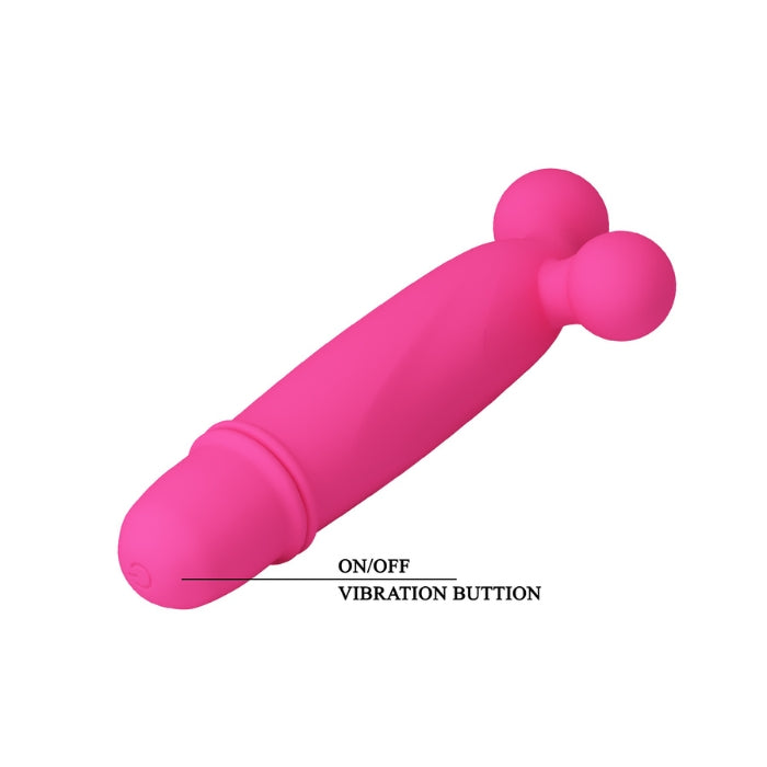 This specially designed vibrator gives you full-featured stimulation that can bring you over the edge with pleasure. This high quality item is tailor-made to deliver the most mind-blowing orgasms you can imagine. This vibrator has 10 different vibration modes and it is waterproof. Takes 1 AAA battery (not included).