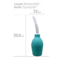 This 310ml anal douche has a multi-directional spray that cleanses your inner walls all around when you squeeze the silicone bulb. The flat-bottomed design means this douche can stand upright on its own while the flexible nozzle bends with your body to keep you comfortable as you cleanse back there.