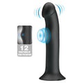 Pretty Love Murray vibrating dildo in black silicone with 12 pulsation functions