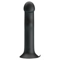 Pretty Love Murray black silicone vibrating dildo with rounded head