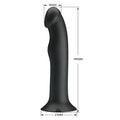 Black Pretty Love Murray vibrating dildo, 190mm silicone with rounded head