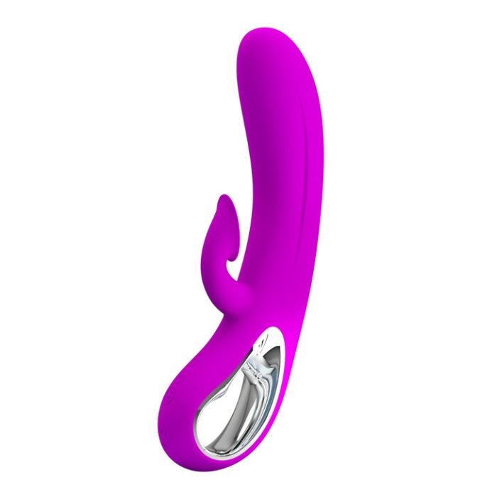 Pretty Love Nicola rabbit vibrator in vibrant purple silicone with clitoral sucker
