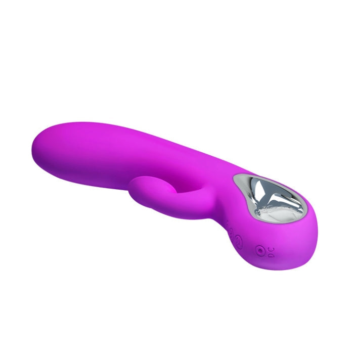 Pretty Love Nicola rabbit vibrator with purple silicone and silver head