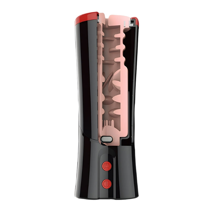 Pretty Love Ozzy thrusting vagina masturbator with black red silicone and internal mechanism