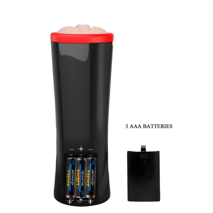 Pretty Love Ozzy thrusting vagina masturbator with red top and silicone head