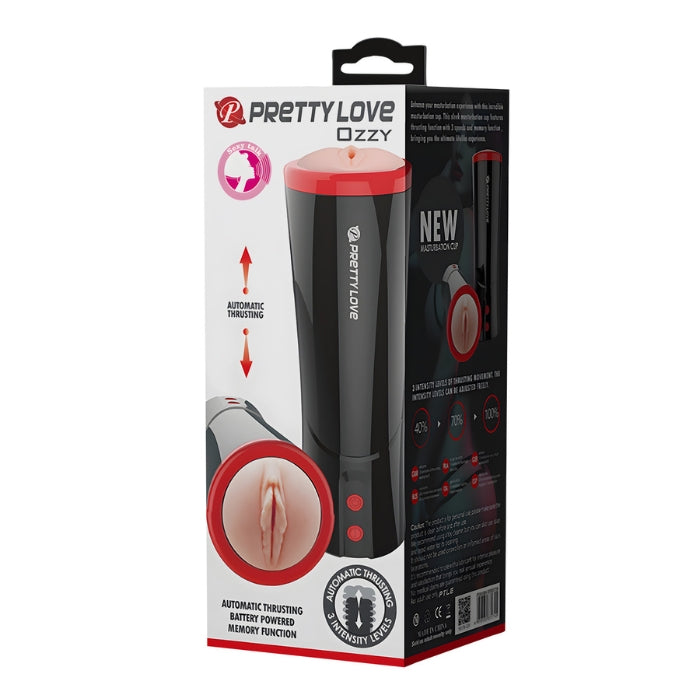 Pretty Love Ozzy thrusting masturbator with moaning sounds