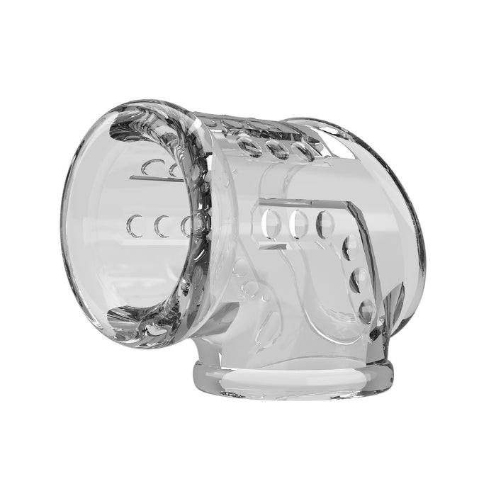 Clear Pretty Love penis sleeve with etched glass pipe design