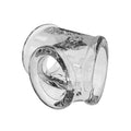 Clear Pretty Love penis sleeve with engraved floral glass ring