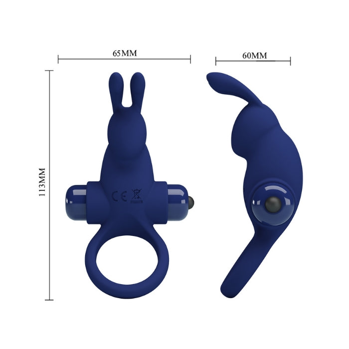 Blue Pretty Love Rabbit vibrating cock ring with textured silicone surface
