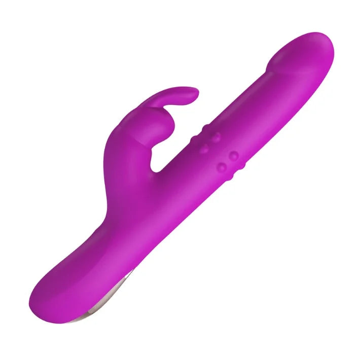 Pretty Love Reese pink thrusting rotating rabbit vibrator with purple silicone ears