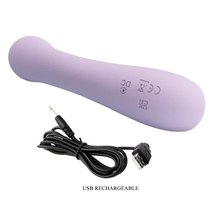 Pretty Love Rosolyn Rabbit Vibrator in lilac with USB rechargeable cord