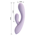 Pretty Love Rosolyn lilac rabbit vibrator with curved silicone design