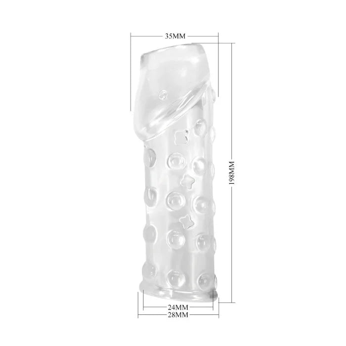 Pretty Love Rough clear penis sleeve with textured bumps
