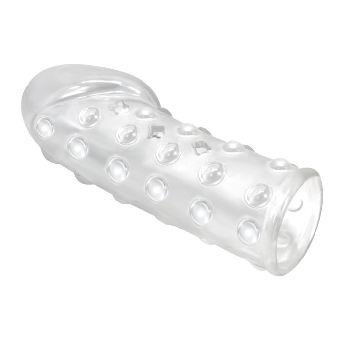 Clear Pretty Love Rough Penis Sleeve with textured silicone bumps