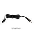 Pretty Love black vibrator with rechargeable USB-to-3.5mm coiled cable