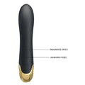 Pretty Love Royal Pleasure black and gold vibrator with medical-grade liquid silicone