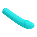 Pretty Love Rylan aqua vibrator with ribbed smooth silicone body
