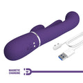 Pretty Love Shania purple rabbit vibrator with extra tongue design