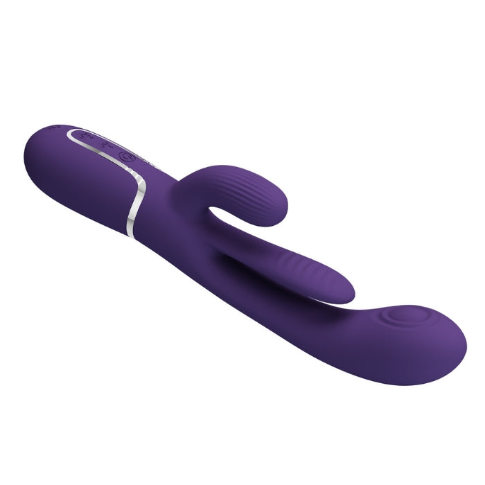 Pretty Love Shania purple rabbit vibrator with extra tongue design