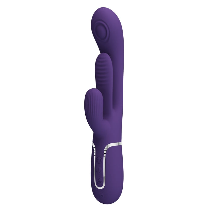 Pretty Love Shania purple rabbit vibrator with extra tongue design