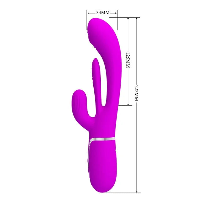 Pretty Love Shania pink rabbit vibrator with extra tongue design