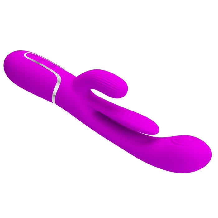 Pretty Love Shania rabbit vibrator in vibrant purple with silver accent