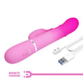 Pretty Love Shima pink rotating rabbit vibrator with 4-speed beads