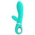 Teal Pretty Love silicone rabbit-style clitoral stimulator with super soft vibe