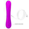 Pretty Love Sincere Rabbit Vibrator in pink: body-safe silicone wand with USB cable